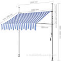 Tenda da tenda per morsetti di balcone retrattile manuale verticale